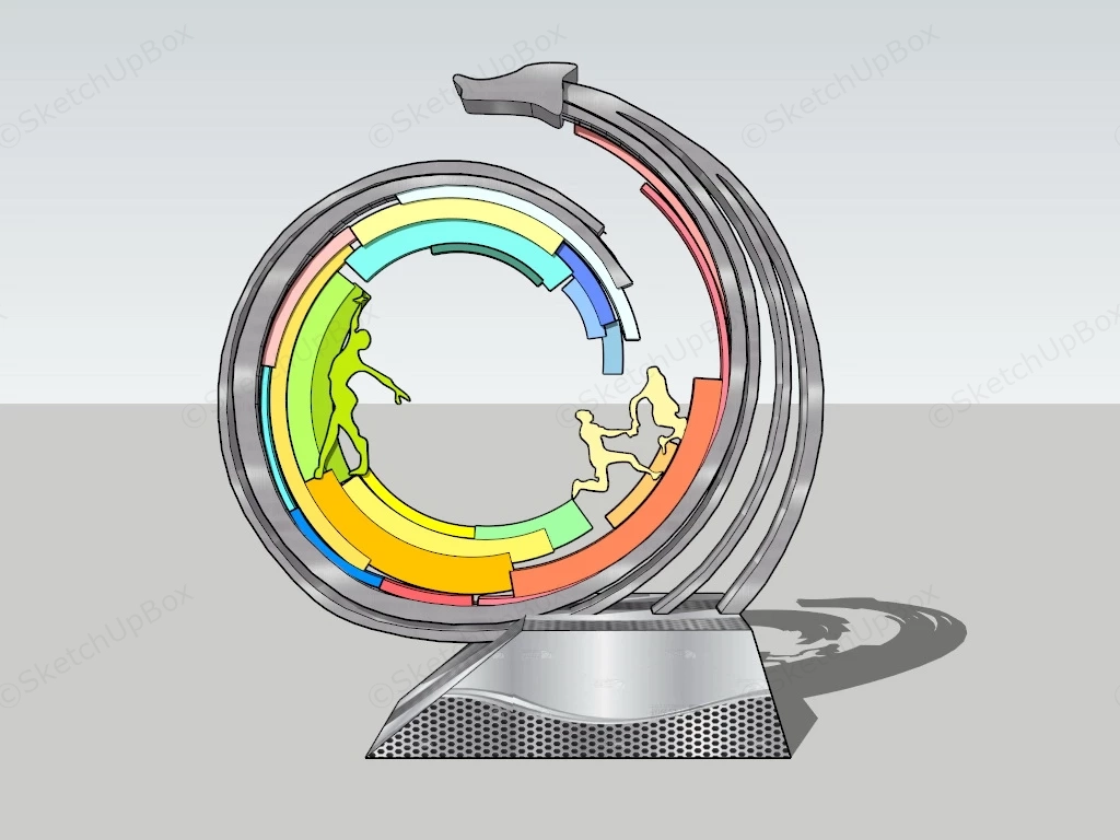 Modern Sports Sculpture sketchup model preview - SketchupBox