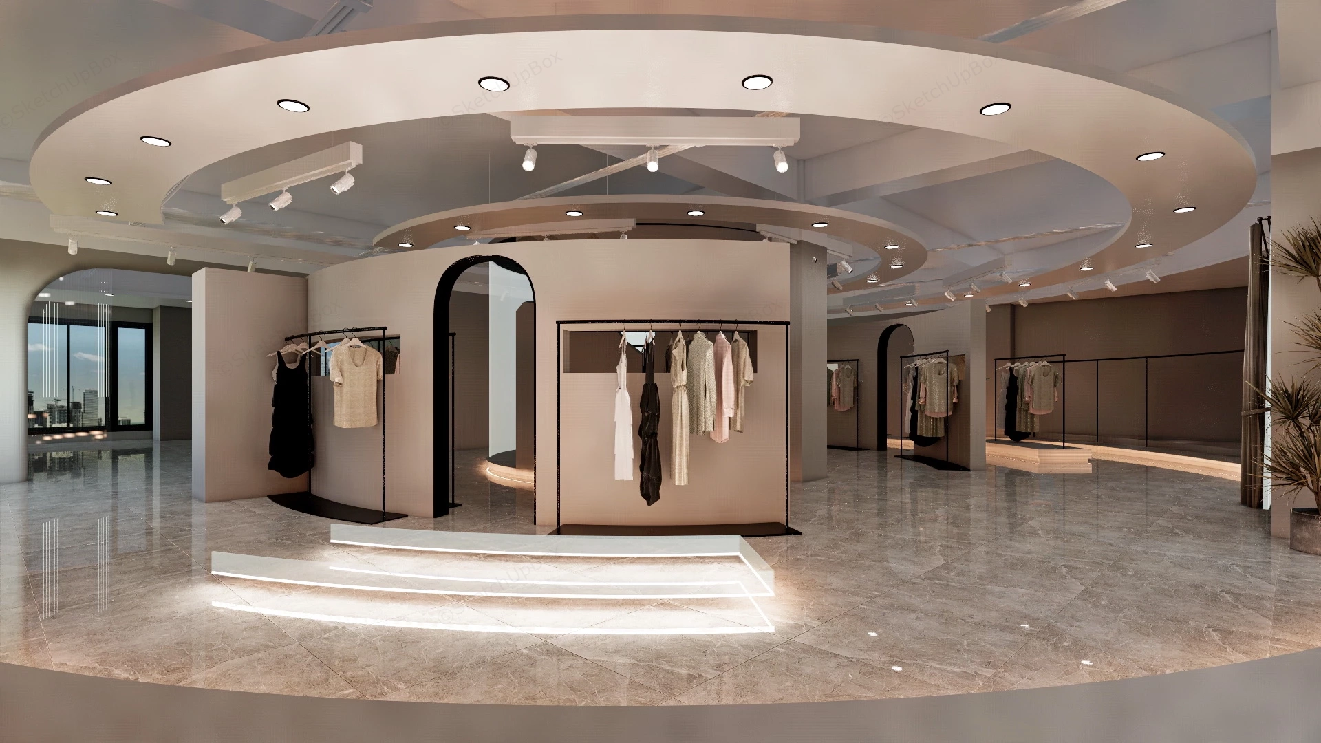 Women Fashion Clothing Store sketchup model preview - SketchupBox