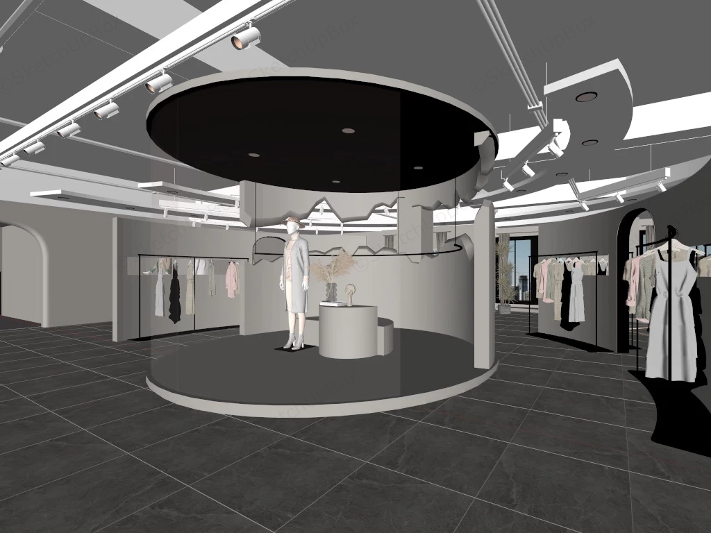 Women Fashion Clothing Store sketchup model preview - SketchupBox