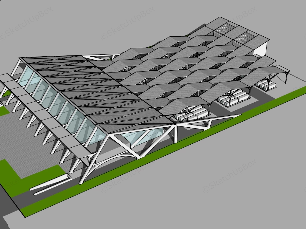 Coach Station Design sketchup model preview - SketchupBox