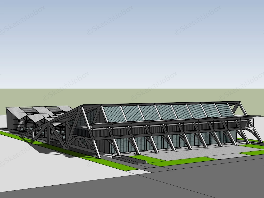Coach Station Design sketchup model preview - SketchupBox