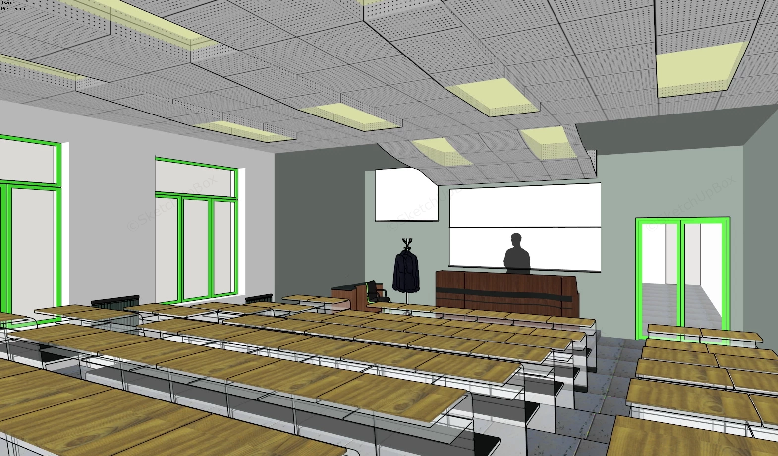 Terrace Classroom sketchup model preview - SketchupBox