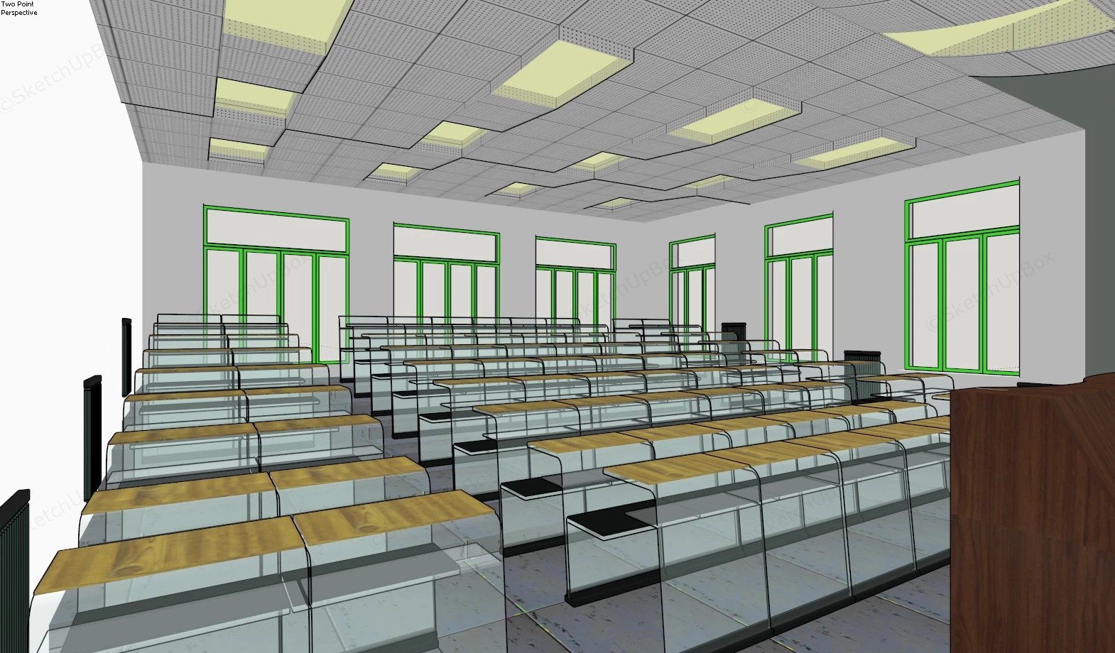 Terrace Classroom sketchup model preview - SketchupBox