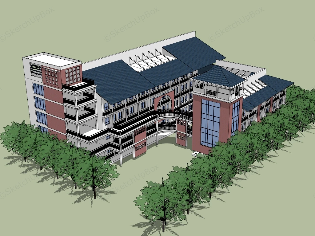 School Classroom Building sketchup model preview - SketchupBox