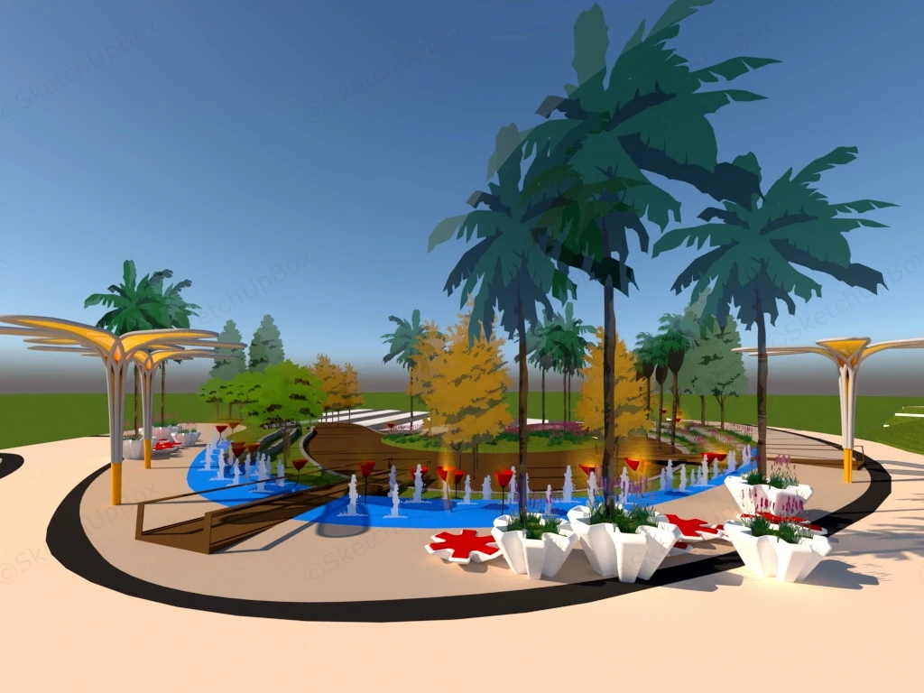 Landscape Node Ideas sketchup model preview - SketchupBox