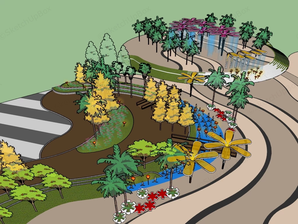 Landscape Node Ideas sketchup model preview - SketchupBox
