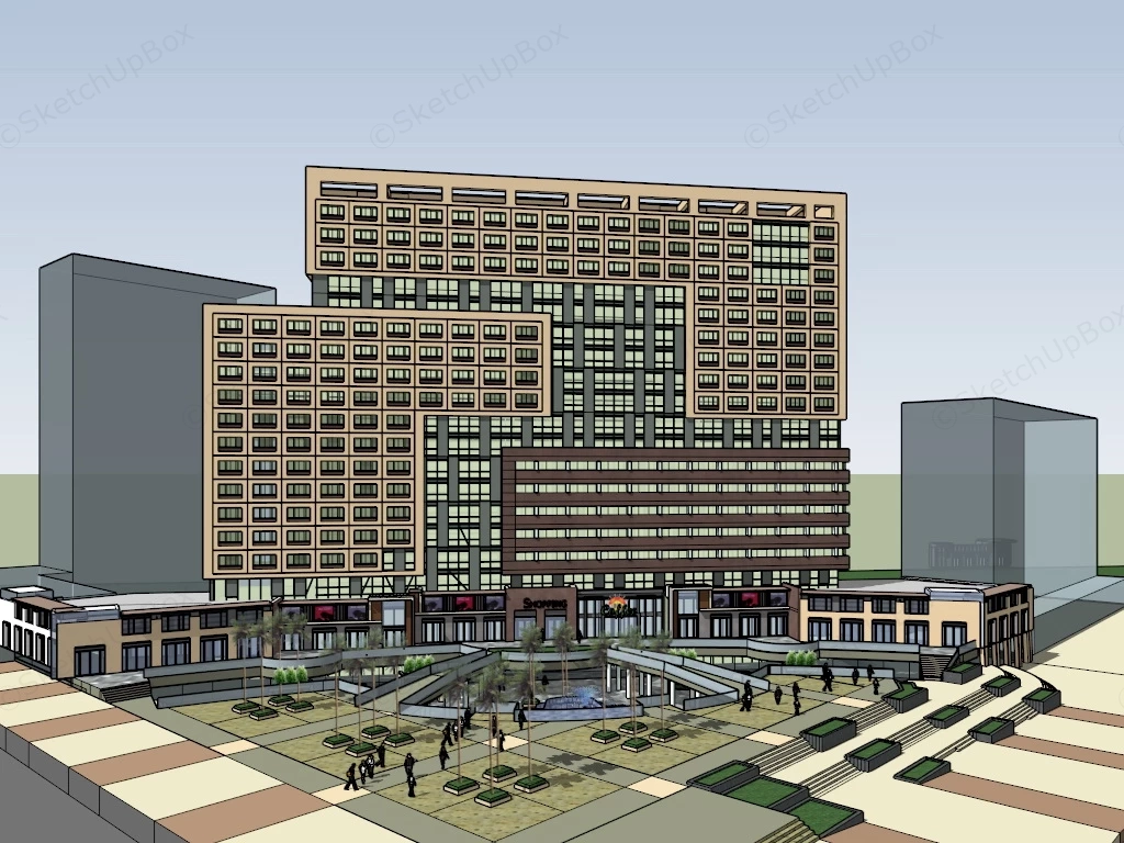 High End Shopping Center Design sketchup model preview - SketchupBox