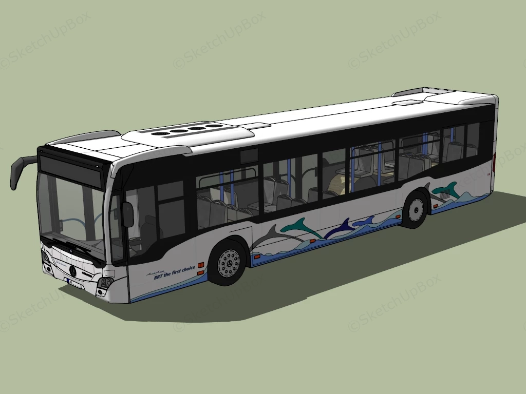 Mercedes Benz Citaro Bus sketchup model preview - SketchupBox