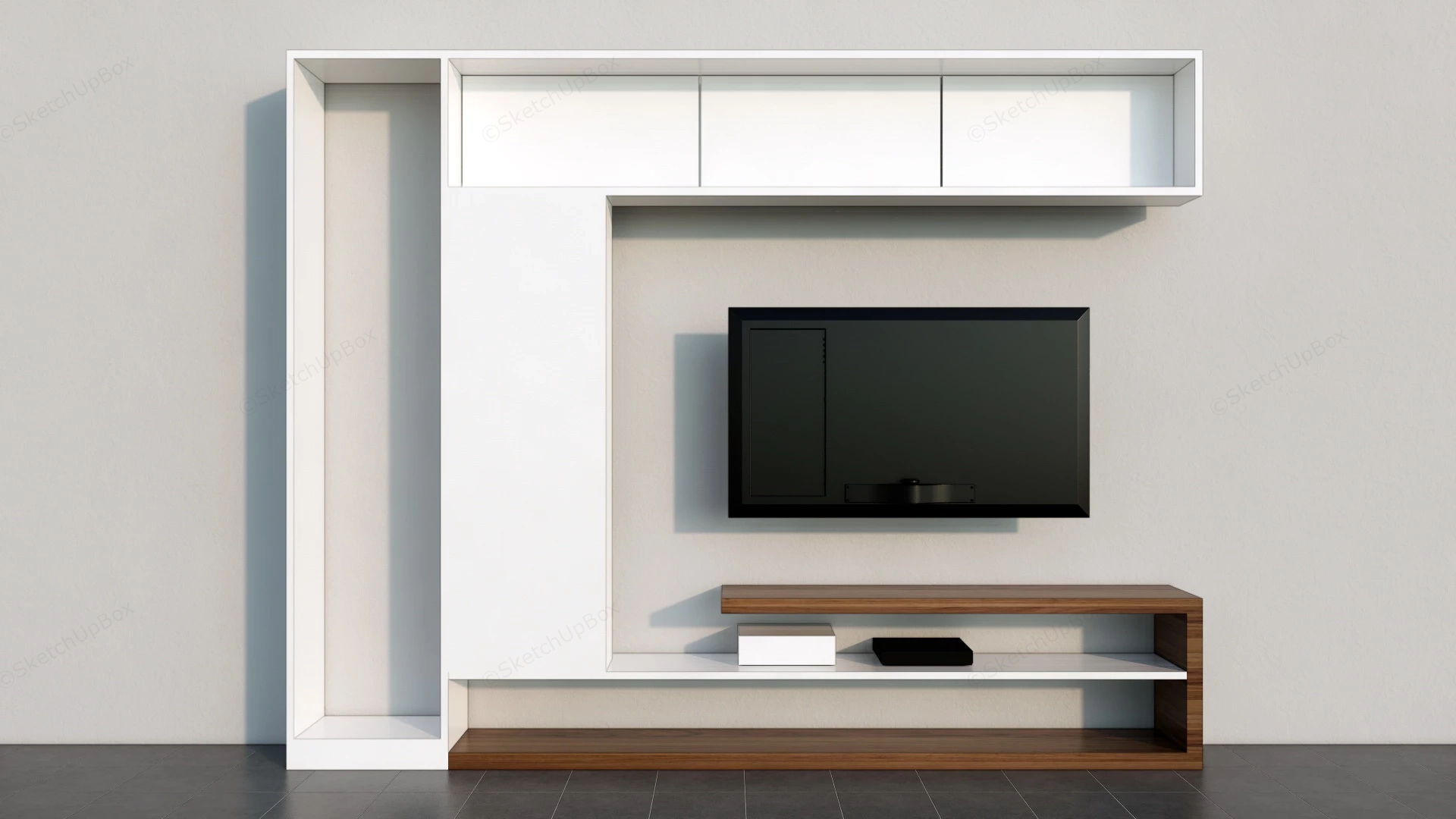 Tv Entertainment Unit sketchup model preview - SketchupBox