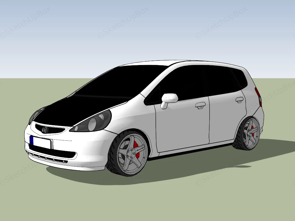 Honda Fit sketchup model preview - SketchupBox