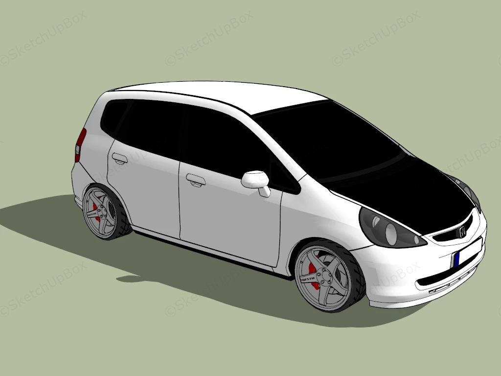 Honda Fit sketchup model preview - SketchupBox