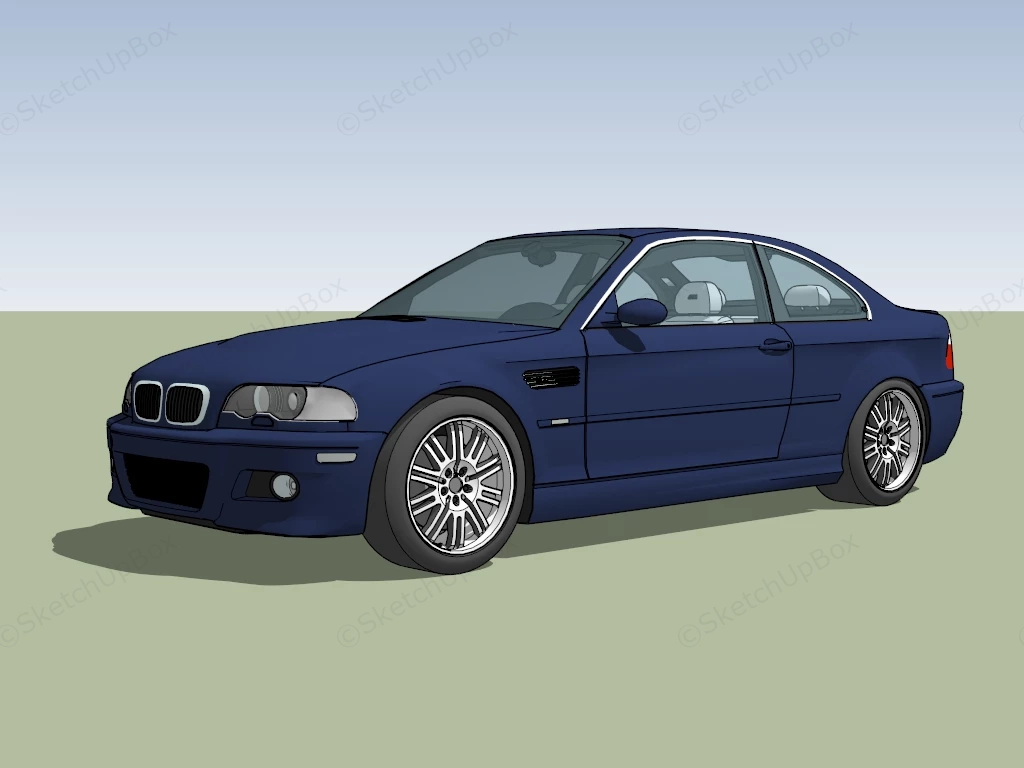 2005 BMW M3 Coupe sketchup model preview - SketchupBox