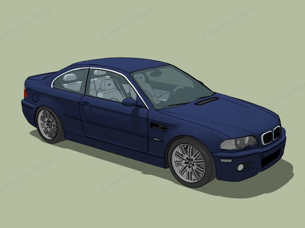 2005 BMW M3 Coupe sketchup model preview - SketchupBox