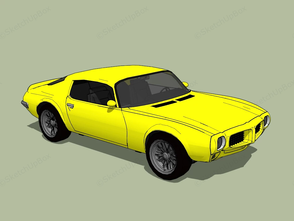 1969 Pontiac GTO sketchup model preview - SketchupBox
