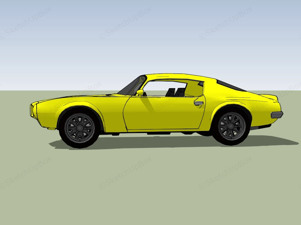 1969 Pontiac GTO sketchup model preview - SketchupBox
