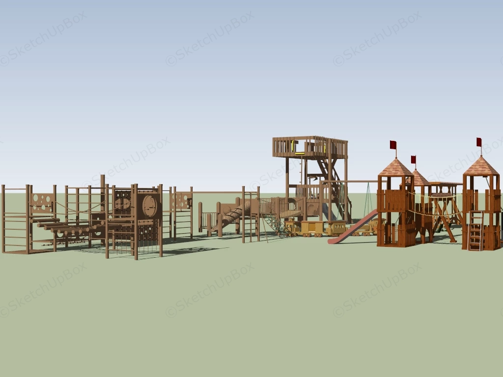 Wooden Playsets sketchup model preview - SketchupBox
