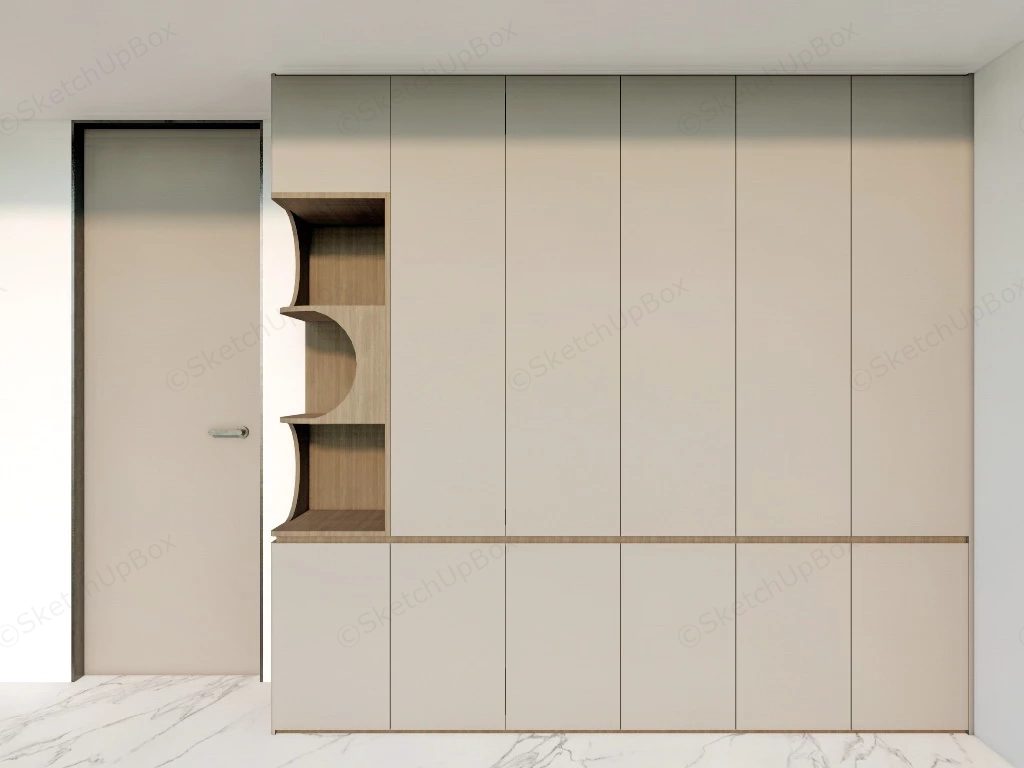 Modern Wardrobe Closet Design sketchup model preview - SketchupBox