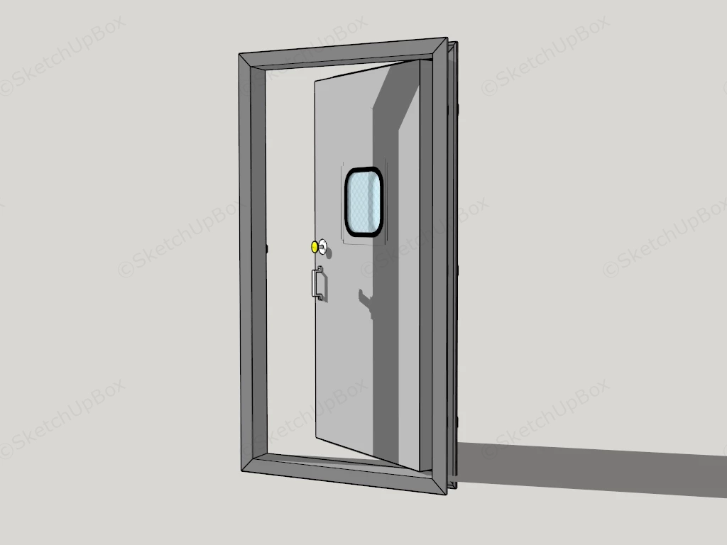 Steel Fire Door sketchup model preview - SketchupBox