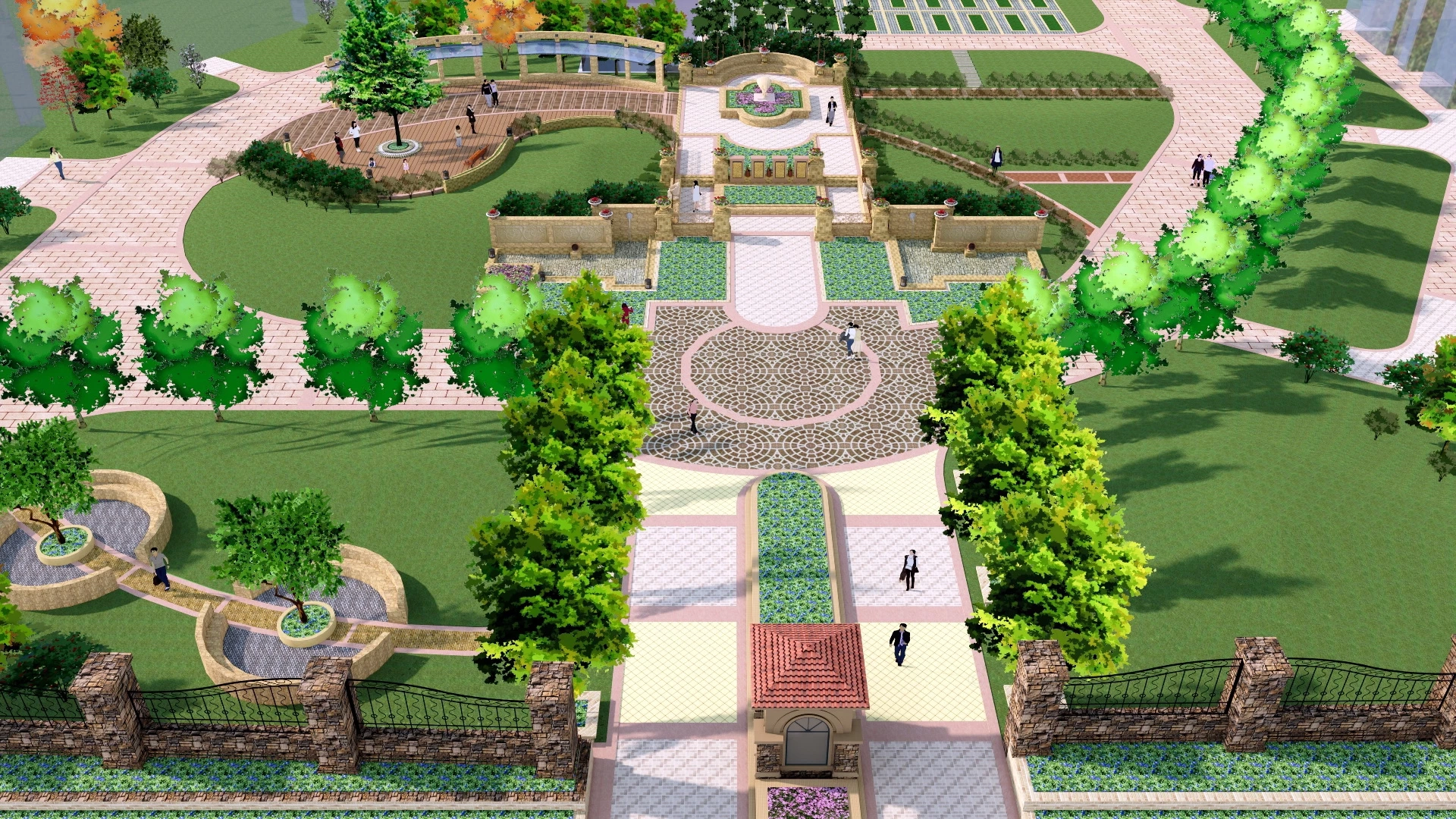 Small Neighborhood Park sketchup model preview - SketchupBox