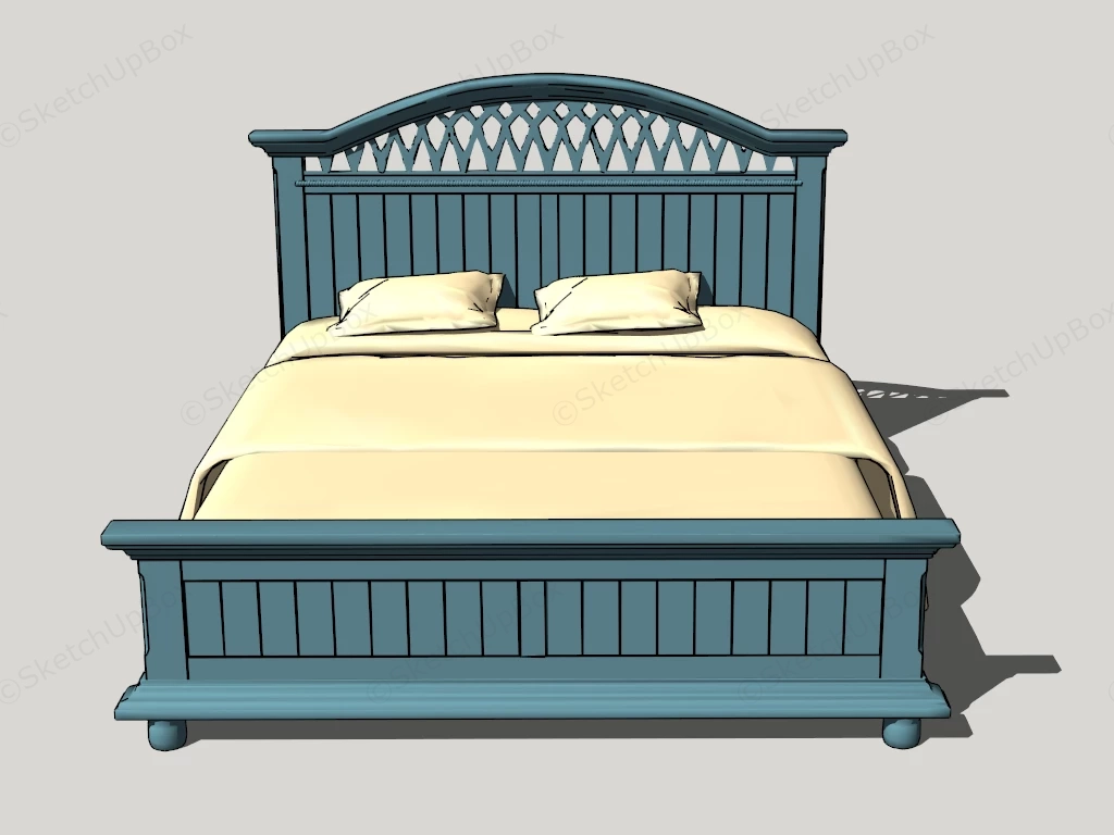 Wood Platform Bed sketchup model preview - SketchupBox