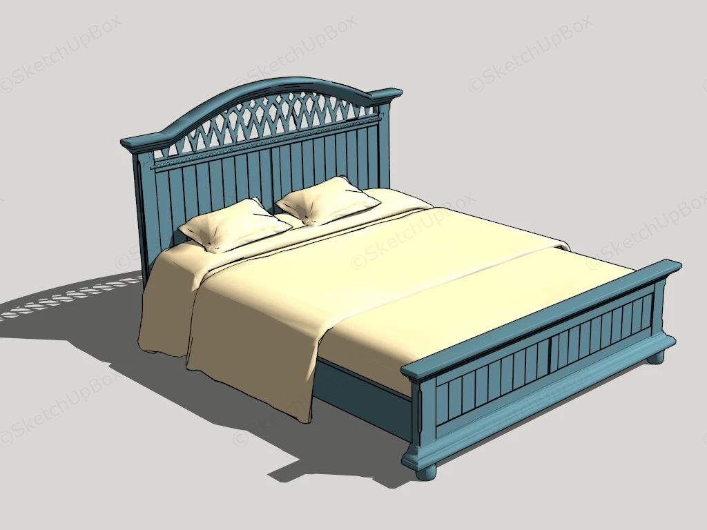 Wood Platform Bed sketchup model preview - SketchupBox