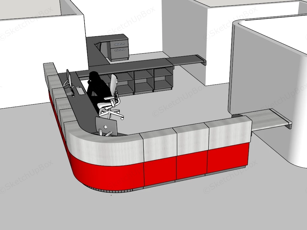 Service Counter Design sketchup model preview - SketchupBox