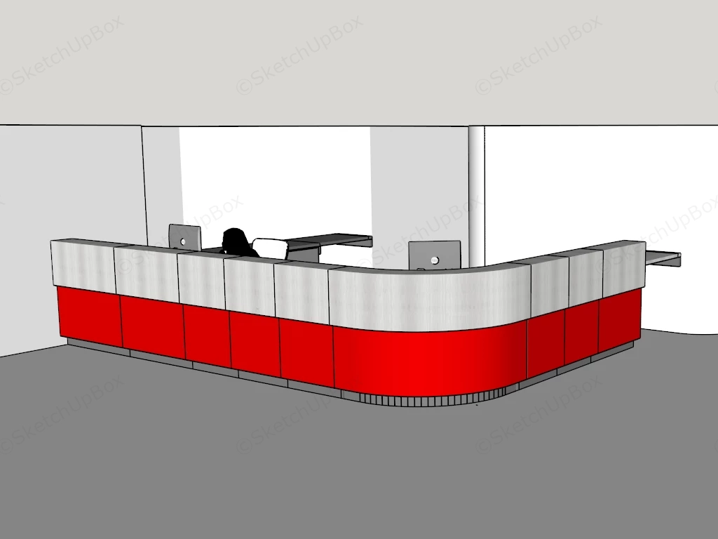 Service Counter Design sketchup model preview - SketchupBox