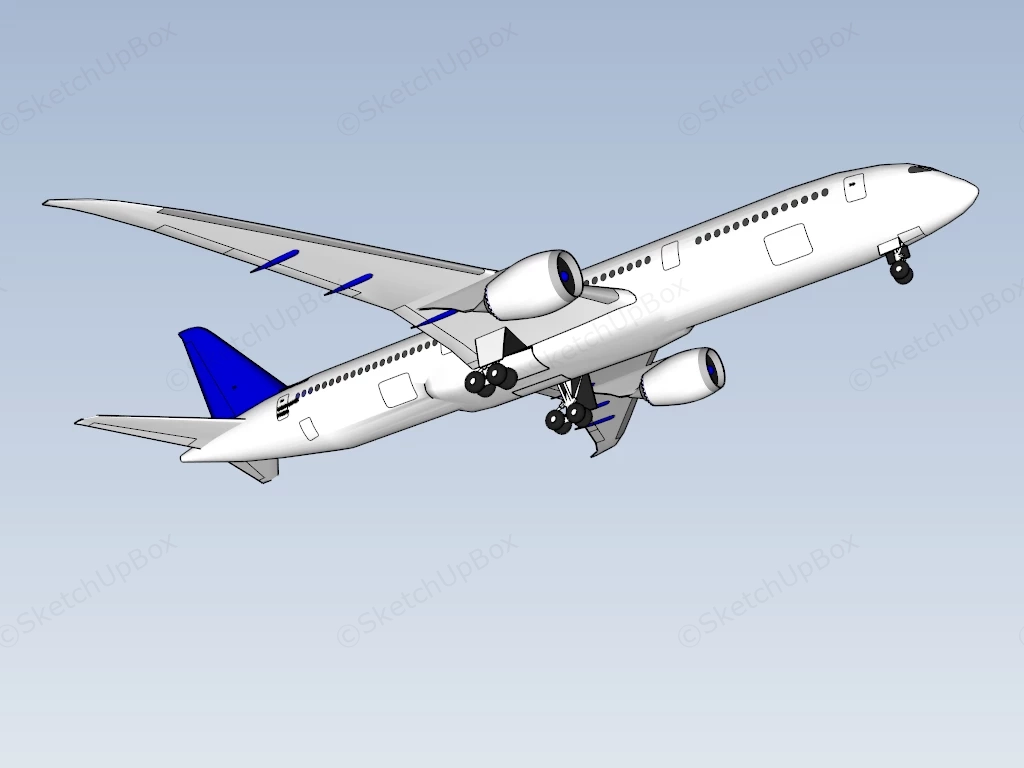Commercial Airliner sketchup model preview - SketchupBox