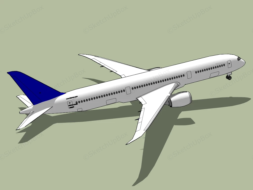 Commercial Airliner sketchup model preview - SketchupBox