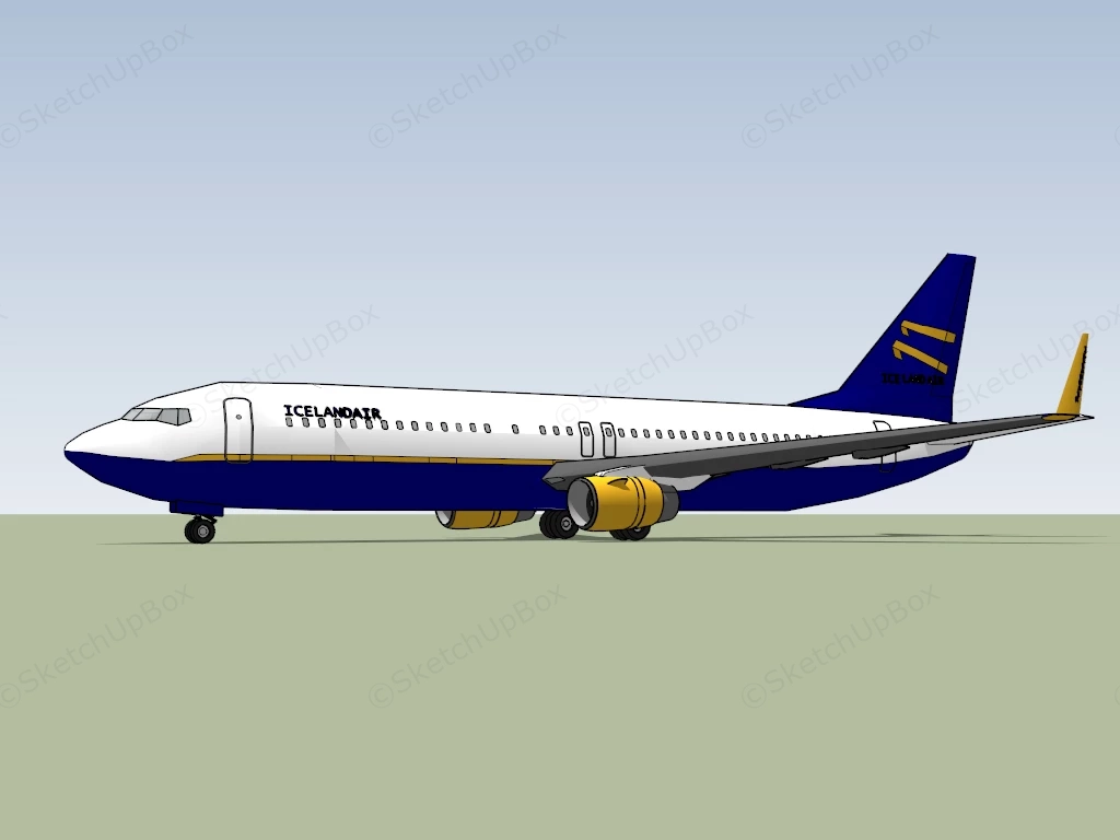 Iceland Airline sketchup model preview - SketchupBox