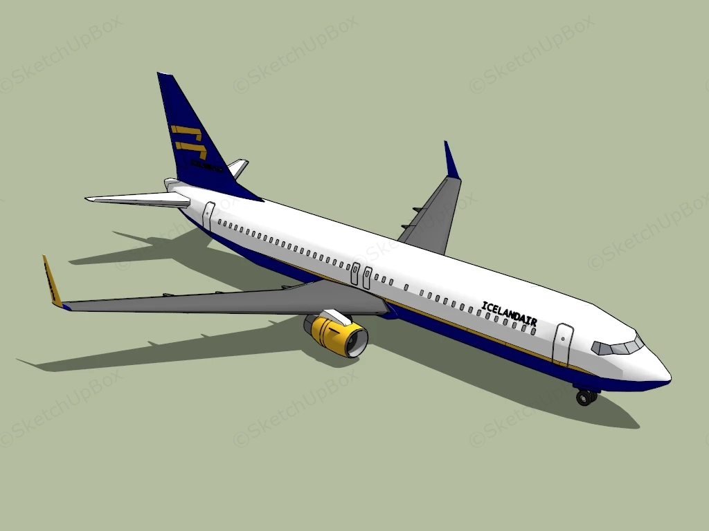 Iceland Airline sketchup model preview - SketchupBox