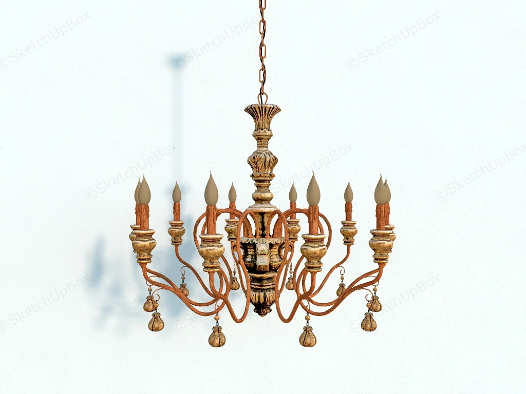 Vintage Chandelier Lighting sketchup model preview - SketchupBox