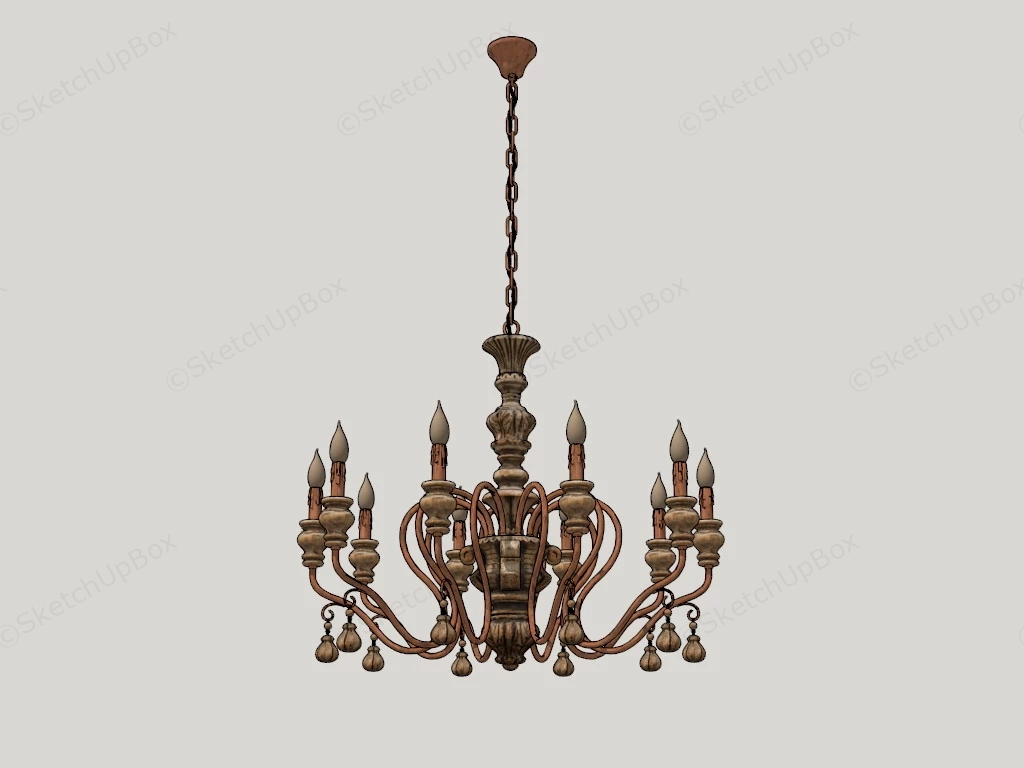 Vintage Chandelier Lighting sketchup model preview - SketchupBox