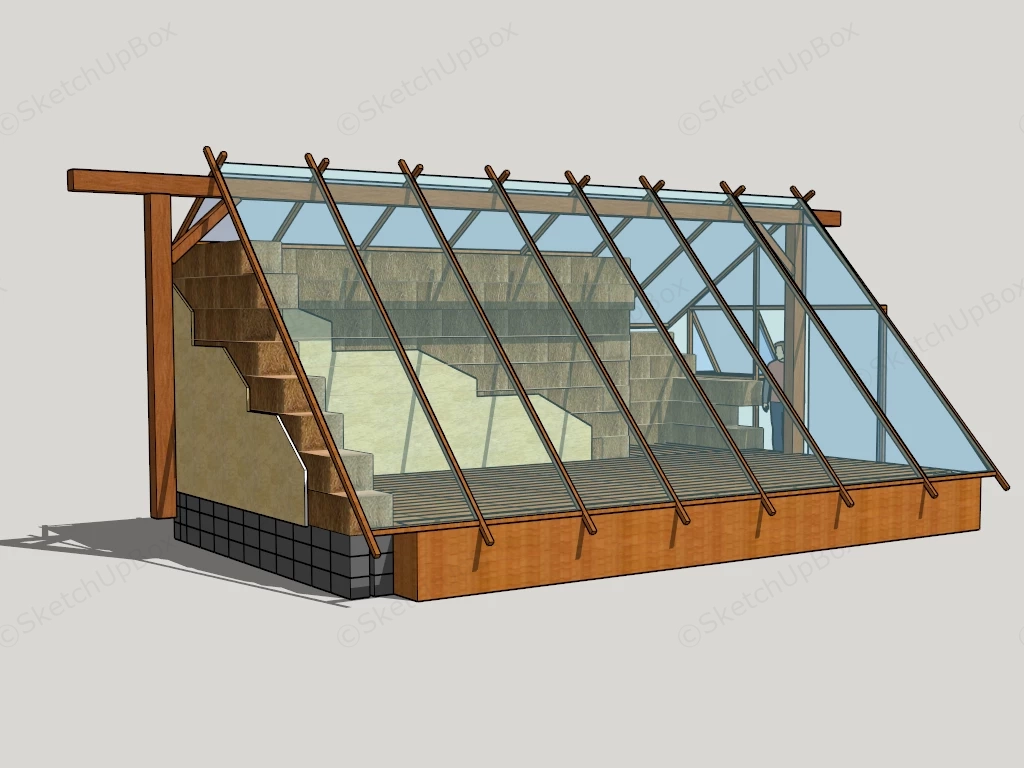 Backyard Greenhouse sketchup model preview - SketchupBox