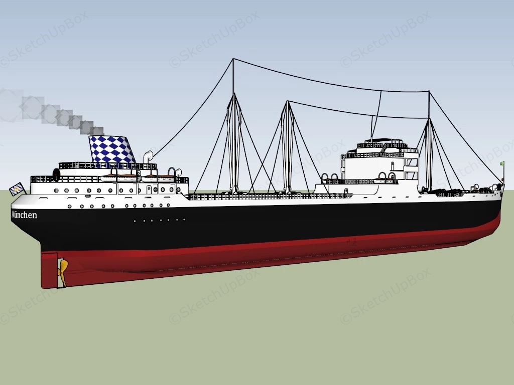 Bulk Carrier Ship sketchup model preview - SketchupBox