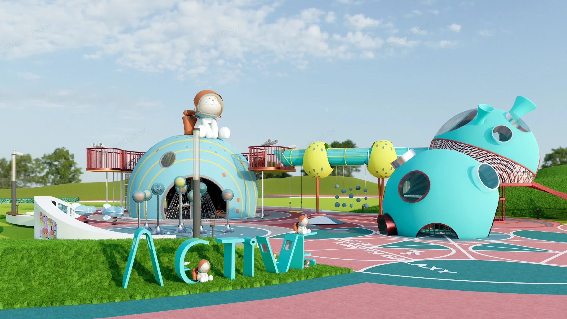 Galaxy Adventure Playground sketchup model preview - SketchupBox
