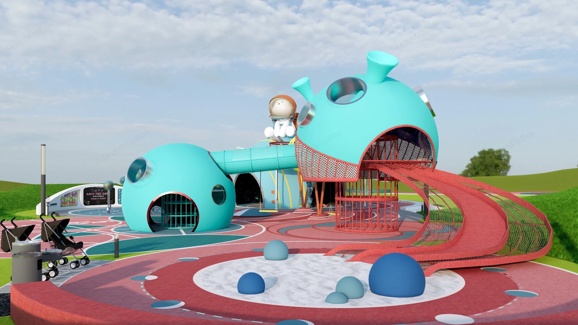 Galaxy Adventure Playground sketchup model preview - SketchupBox