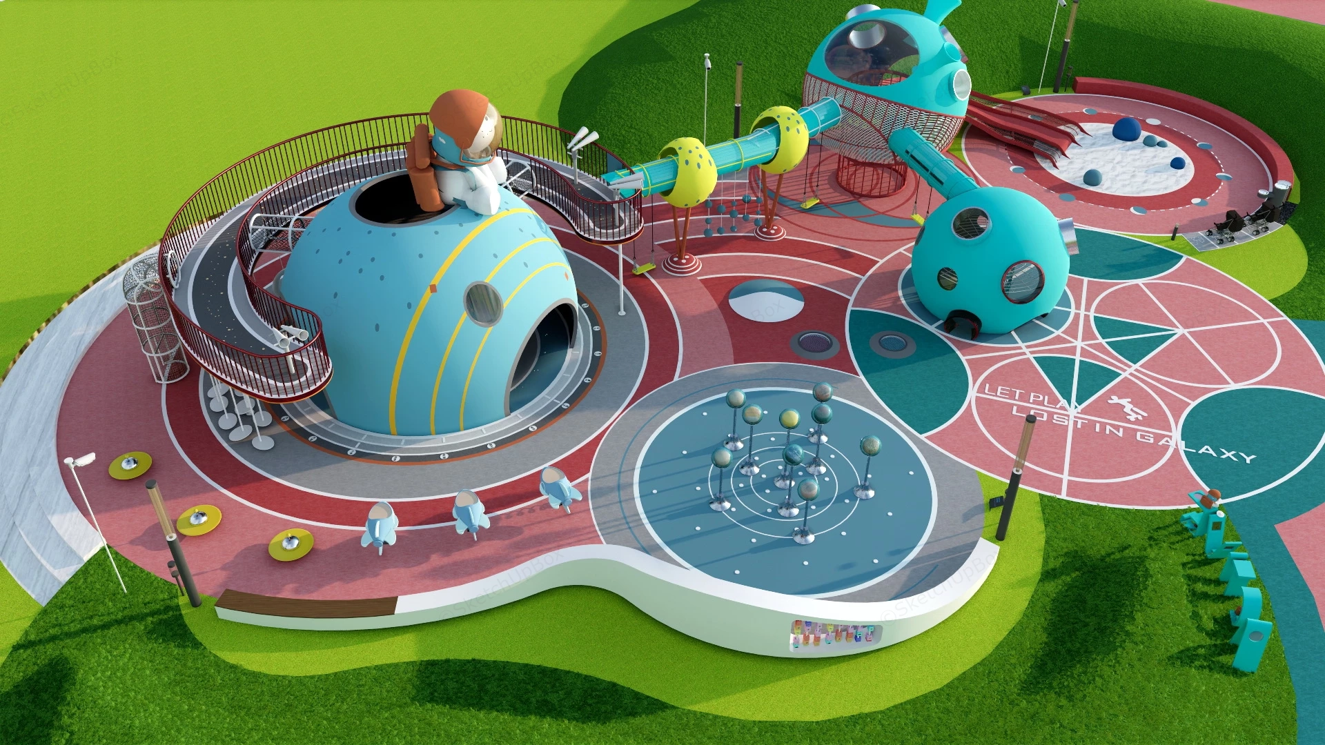 Galaxy Adventure Playground sketchup model preview - SketchupBox