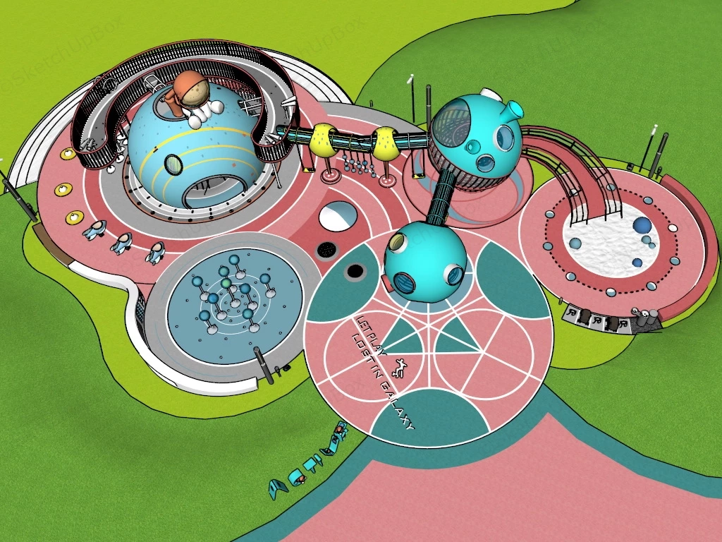 Galaxy Adventure Playground sketchup model preview - SketchupBox
