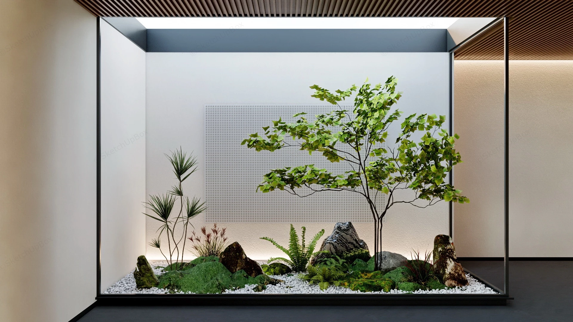 Indoor Garden Design sketchup model preview - SketchupBox