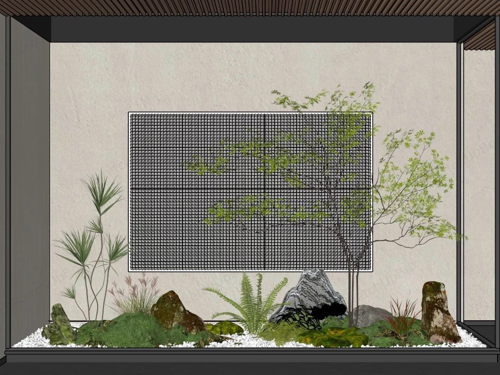 Indoor Garden Design sketchup model preview - SketchupBox