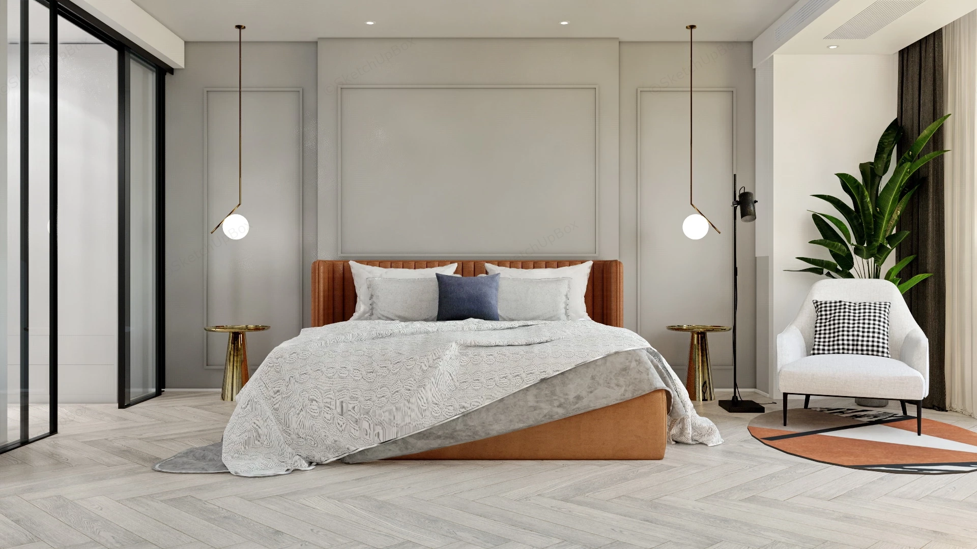 Modern Loft Interior Design sketchup model preview - SketchupBox