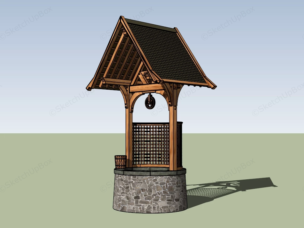 Decorative Garden Well sketchup model preview - SketchupBox