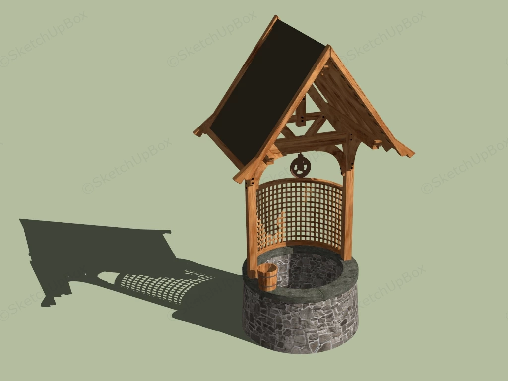 Decorative Garden Well sketchup model preview - SketchupBox