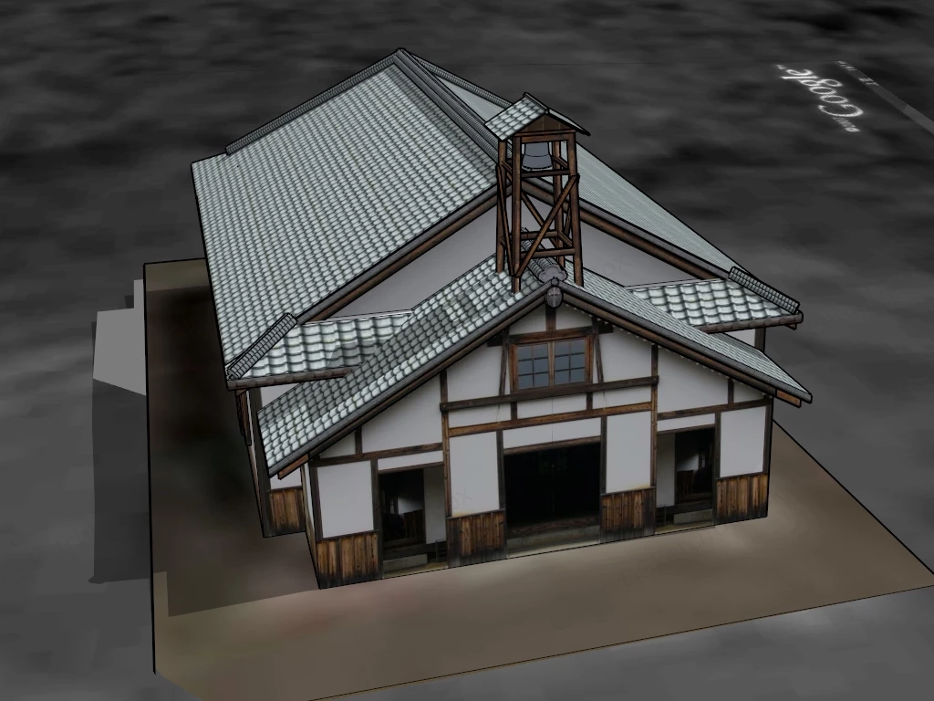 Traditional Japanese House sketchup model preview - SketchupBox