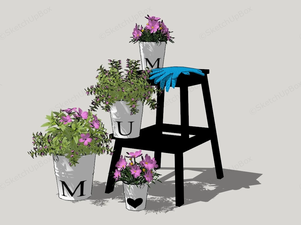 Flowers With Stand sketchup model preview - SketchupBox