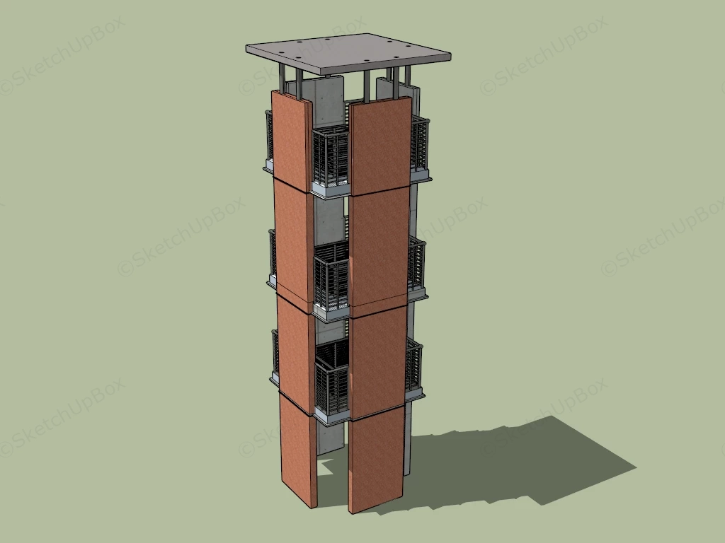 Observation Tower Design sketchup model preview - SketchupBox