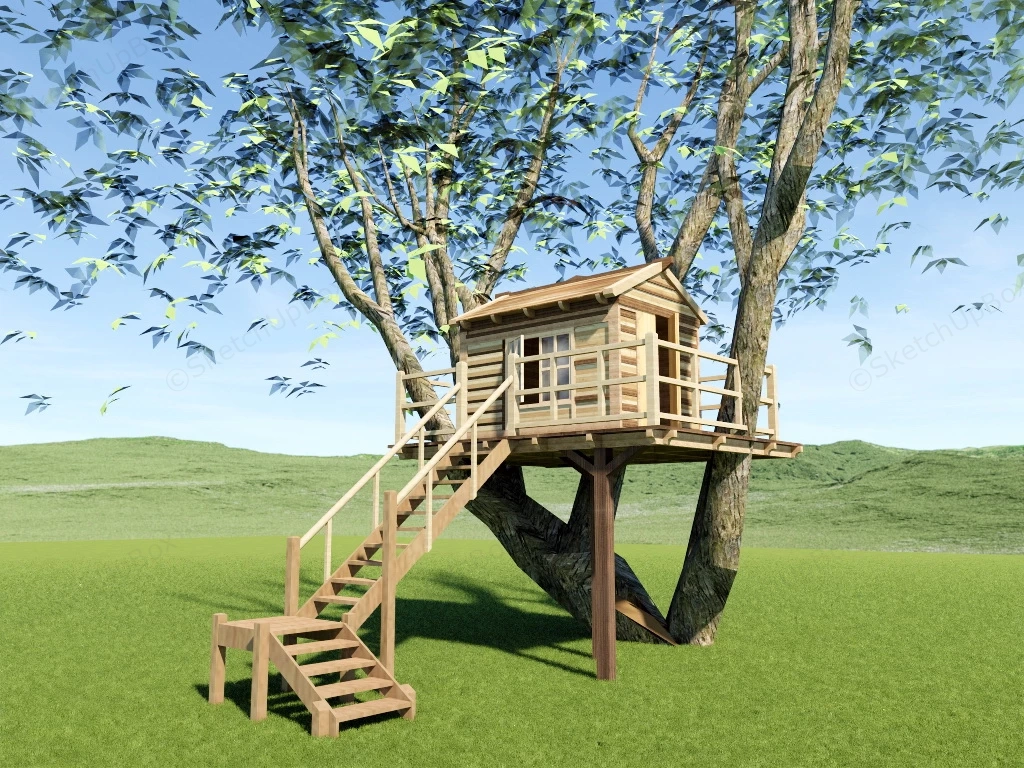 Small Treehouse sketchup model preview - SketchupBox