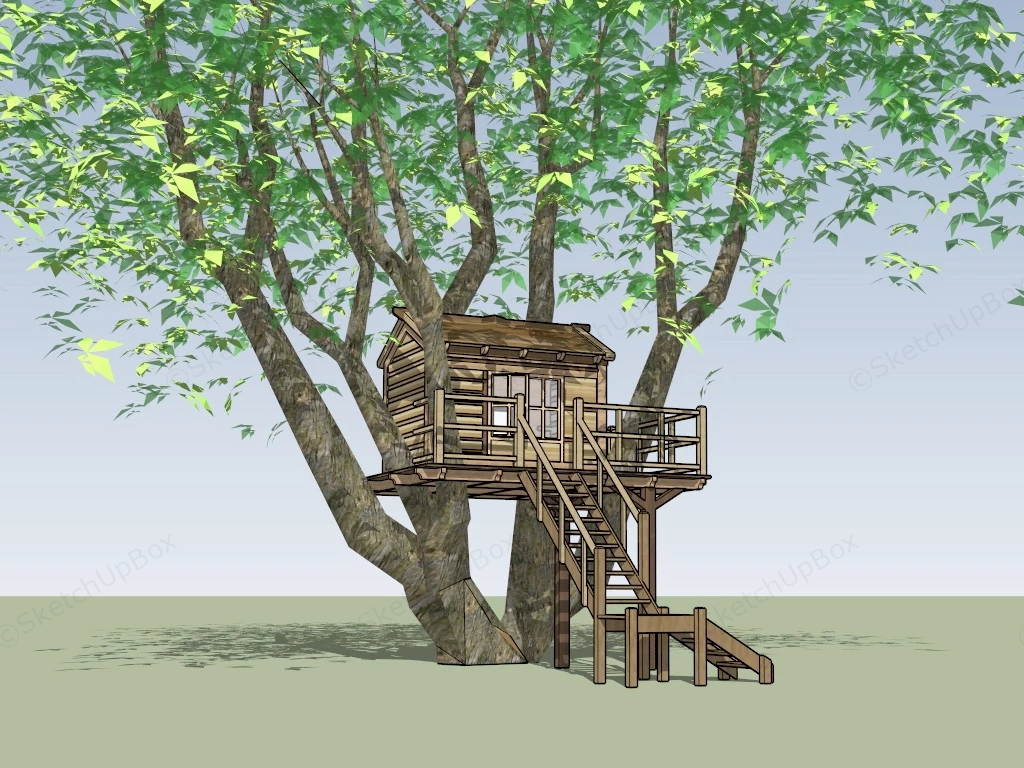 Small Treehouse sketchup model preview - SketchupBox
