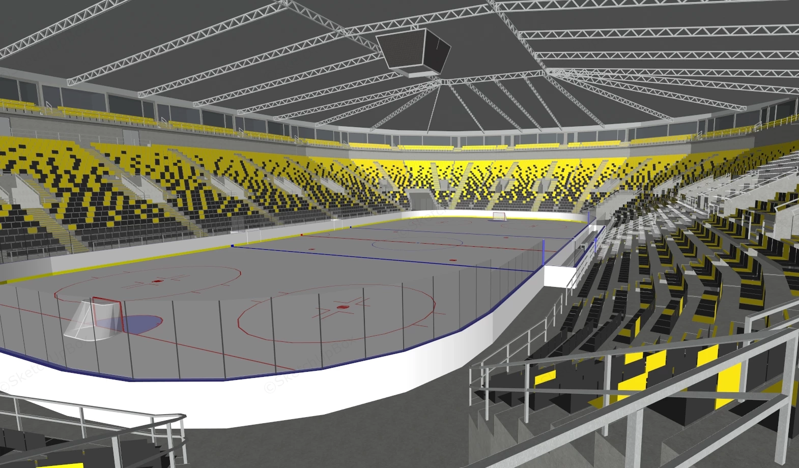 Ice Hockey Stadium sketchup model preview - SketchupBox